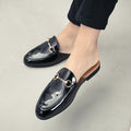 Sandali semiperligiosi estivi da uomo Valstrend in pelle brillante, comodi e leggeri, per look casual e alla moda.