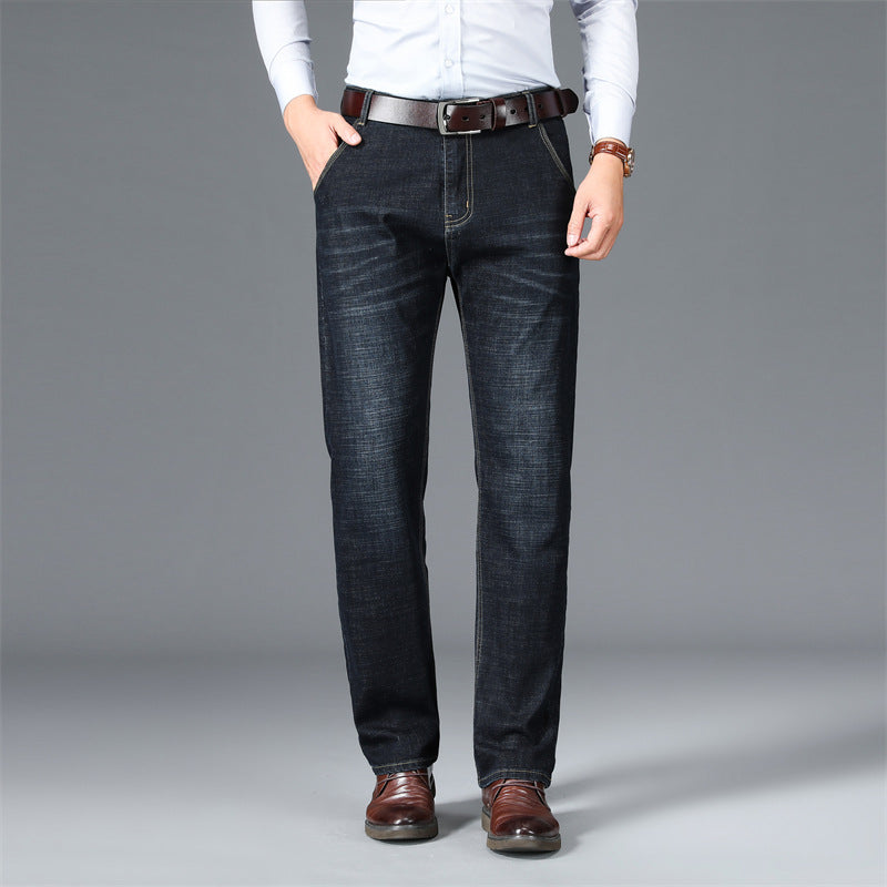 Jeans dritti imbottiti e termici Valstrend shop con interno in pile per comfort e calore durante l'inverno.