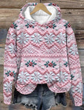 Maglione con cappuccio natalizio 3D digitale per coppie femminili, stile festivo e caldo, marca Valstrend shop.