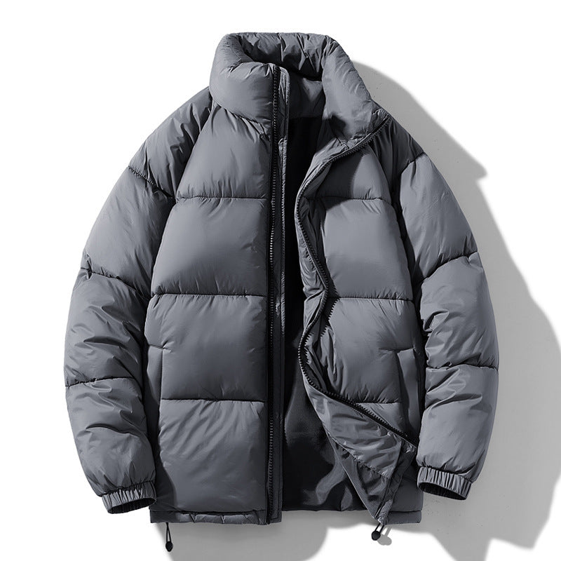 Giacca uomo oversize Valstrend con colletto a piedi di pollo, tessuto solido e stile alla moda.