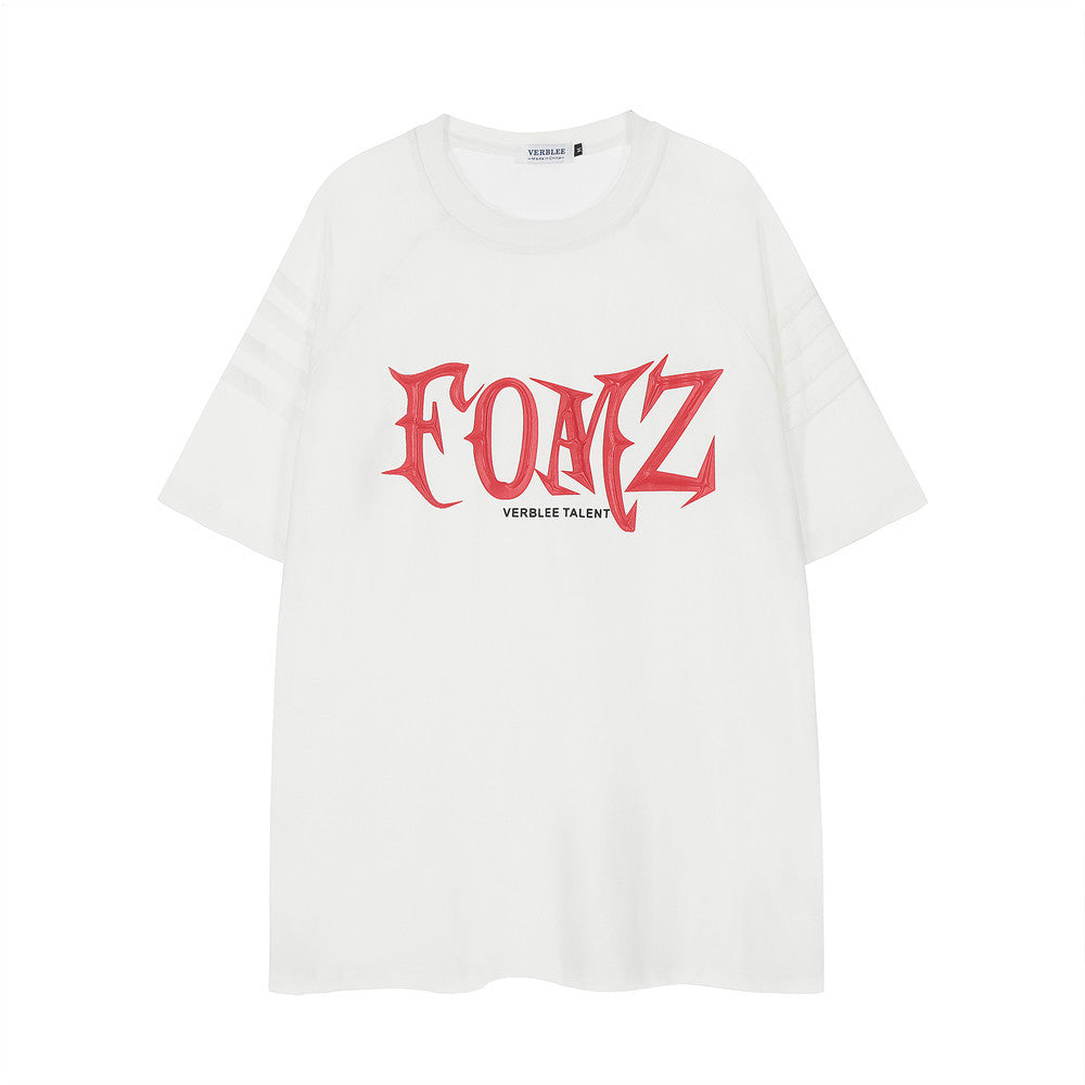Paddle Letter Print Short-sleeve