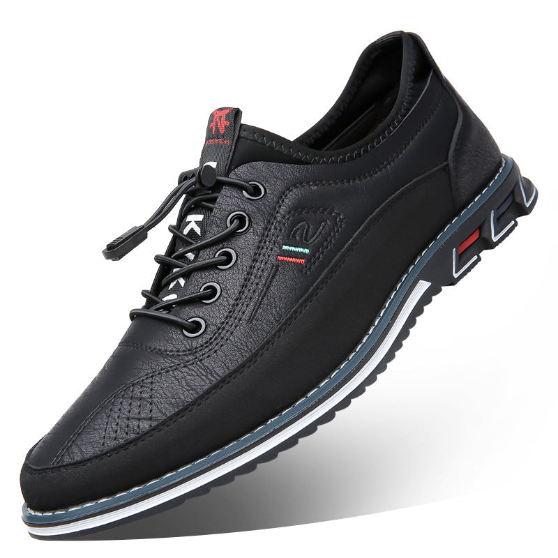 Scarpe da uomo in pelle autentica Valstrend, sportive, confortevoli, antiscivolo e impermeabili, ideali per uso quotidiano.