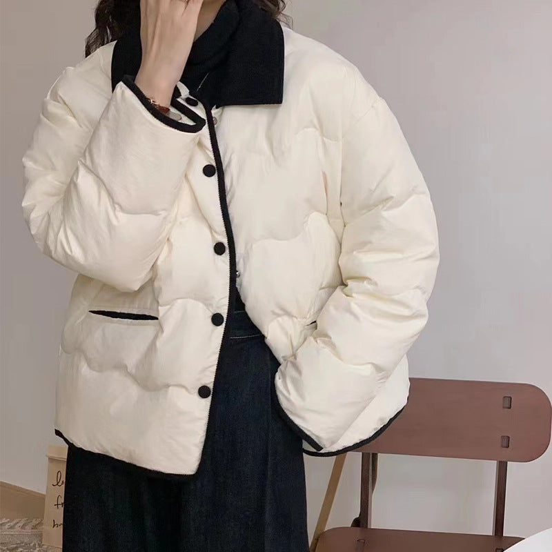 Giacca donna imbottita in cotone Valstrend, giacca oversize leggera, perfetta per l'inverno e il freddo.
