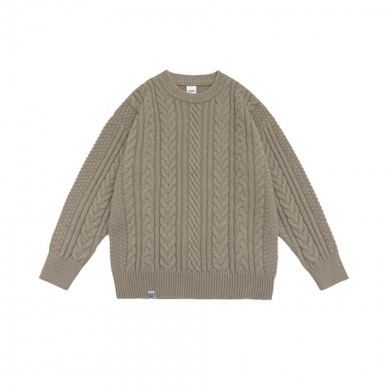 Japanese-style Retro Hemp Pattern Sweater