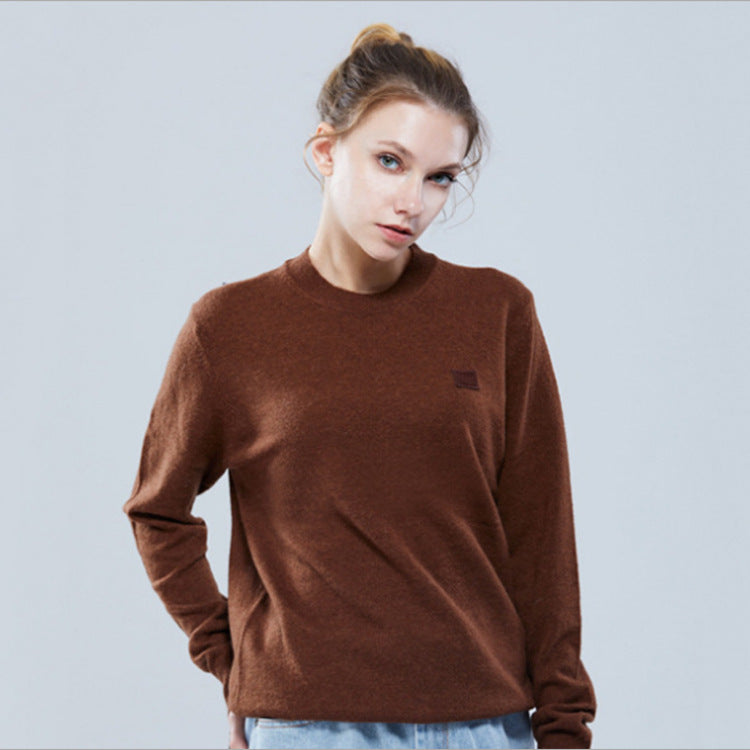 Maglione donna girocollo Valstrend, manica lunga e lavorazione a maglia, in tessuto caldo e morbido.