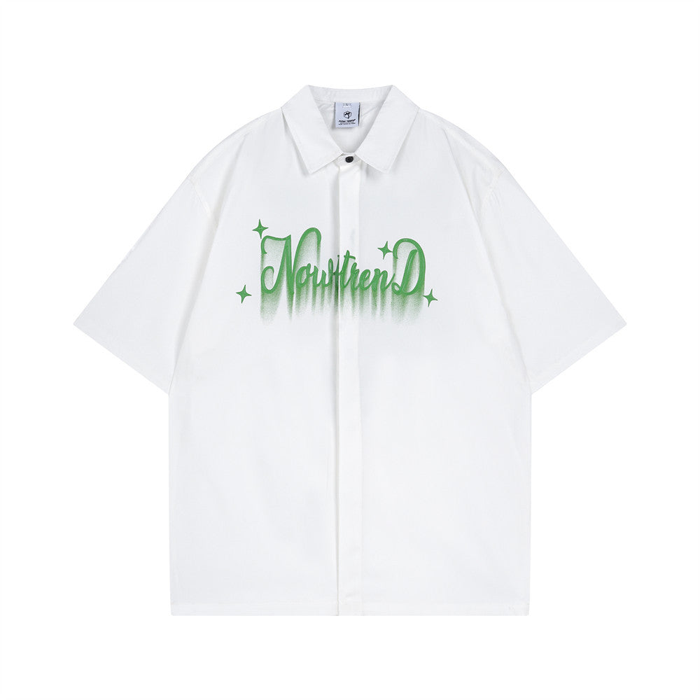 High Street Dark Letter Puff Print Short Sleeve
