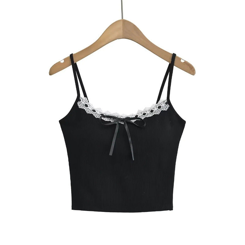 Dopamine Hot Girl With Chest Pad Lace Lace Strap Camisole