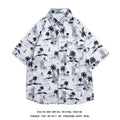 Camicia uomo Valstrend stile Hong Kong retrò con maniche corte e stampa colorata, abbigliamento estivo casual.