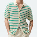 Maglione casual da uomo a righe in lana Valstrend, modello morbido e caldo, con collo rotondo e design classico.