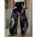 Pantaloni larghi stampati 3D Irregolari Valstrend, pantaloni casual con taglio ampio e design originale in tessuto leggero