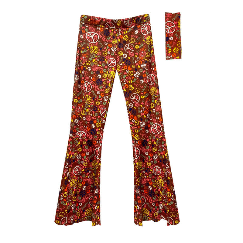 Pantaloni larghi da donna stile hippie di Valstrend, pantaloni di moda con taglio ampio e tessuto leggero.
