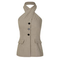 Gilet senza maniche Valstrend Design Sense, vestito a fascia a incrocio, slim fit, stile elegante per donna