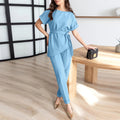 Top da donna Valstrend con scollo rotondo e cinturino, stile europeo e americano, abbigliamento elegante e versatile.