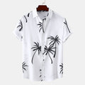 Camicia da uomo a maniche corte Valstrend, stampa estiva per la spiaggia, tessuto leggero e fresco, stile casual e trendy.
