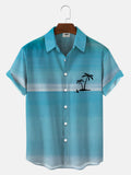 Camicia casual da uomo Valstrend shop, stile vacanza al mare, ideale per occasioni estive e rilassate, vista frontale.