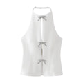 Women's Fashion Jewelry Bowknot Decoration Hanging Collar Top