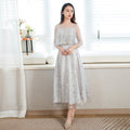 Abito femminile in pizzo floreale a maniche lunghe, vestibilità slim, stile elegante, marca Valstrend.