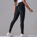 Leggings da yoga donna Valstrend, a vita alta e in maglia, ideali per esercizio e relax, in tessuto morbido e confortevole