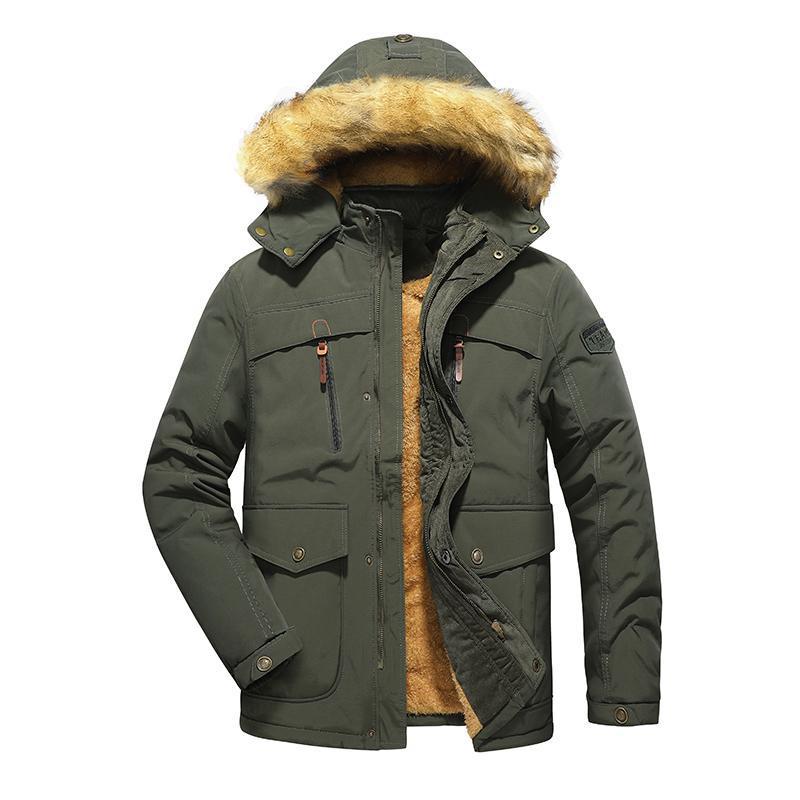 Giacca invernale da uomo Valstrend, medio spessore, cotone e poliestere, giacca calda e resistente per l'inverno