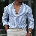 Cardigan uomo Valstrend con stampa 3D, maniche lunghe, stile casual slim fit, colletto a punta e motivo a quadri.