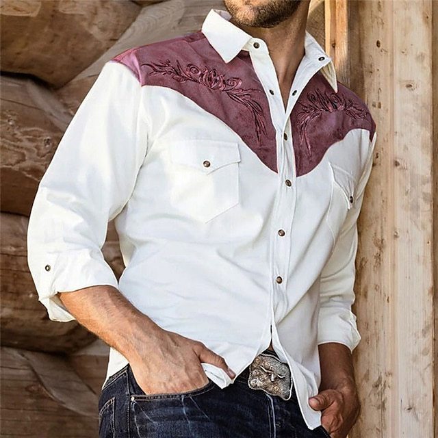 Camicia da uomo Valstrend shop con collo a stampa digitale, tessuto elegante e dettagli moderni, vista frontale sulla camicia.