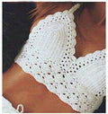 Bikini donna Valstrend, top casual in maglia all’uncinetto, ideale per la spiaggia, con design sling e stile estivo.