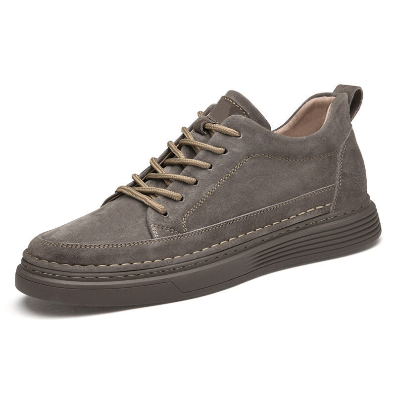 Scarpe maschili Valstrend con suola imbottita fleece e rialzo interno, scarpe di grandi dimensioni con aumento di altezza.