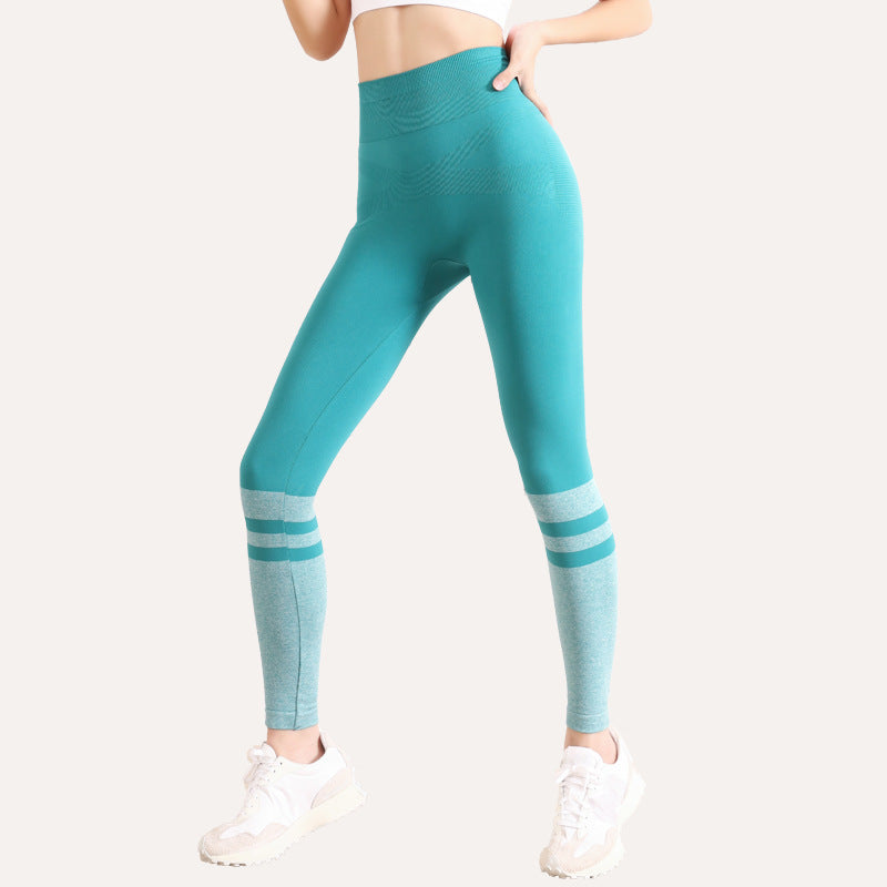 Leggings yoga senza cuciture da donna Valstrend, aderenti, vita alta, modellano i fianchi e sono ideali per esercizi e allenamenti.