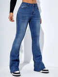 Pantaloni casual da donna Valstrend, vita alta, slim fit, in tessuto stretch, stile moda femminile e comoda.