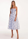 Abito lungo in organza senza spalline di moda Valstrend, vestito elegante da sera in tessuto leggero e trasparente