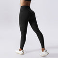 Pantaloni yoga a vita alta Valstrend Nude Feel, elasticizzati e traspiranti, con effetto sollevamento dei fianchi.