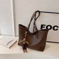 Grande borsa a spalla autunno-inverno Valstrend, stile casual retro, capiente e ideale per il pendolare.