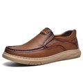 Scarpe da uomo slip-on Top Layer Cowhide di Valstrend, scarpe eleganti in pelle bovina con design semplice e comodo.