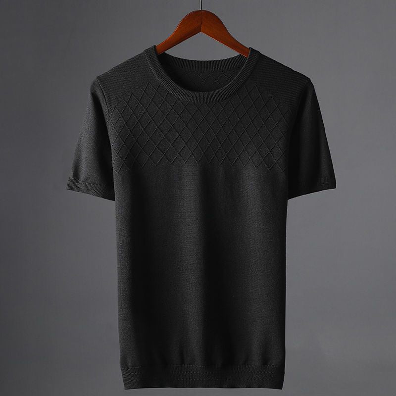 Maglione invernale spessa Valstrend da uomo con collo rotondo e maniche a tre quarti, stile caldo e confortevole.