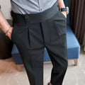 Pantaloni da uomo Valstrend con gamba dritta di alta qualità, tessuto elegante in stile classico e vestibilità comoda.