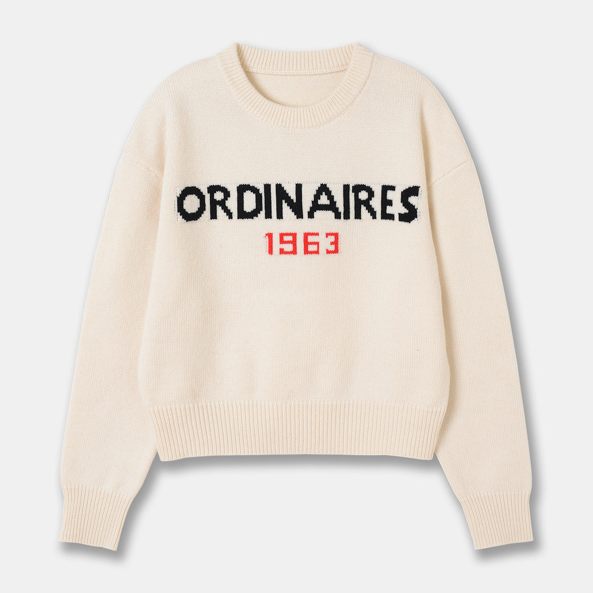 Maglione estivo casual di Valstrend, stile retrò con girocollo e lettere alphabet, morbido e comodo per l'inverno.