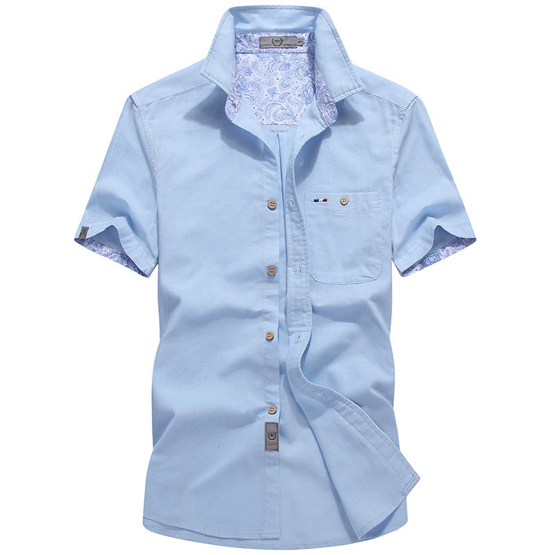 Camicia da uomo versatile in cotone morbido, vestibilità larga e naturale, di marca Valstrend.