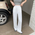 Pantaloni donna Valstrend moda, pantaloni larghi dritti con drappeggio, stile casual e comodo, tessuto morbido e di tendenza