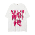 Graffiti Line Embroidery Short Sleeve