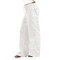 Pantaloni dritti con vita elastica e tasche, marchio Valstrend, in tessuto comodo e elegante.