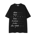 Letter Metal Nail Decoration Casual Short Sleeve
