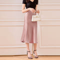 Gonna satinata da donna Valstrend, gonna aderente e lucida in seta satinata, stile elegante e sofisticato.