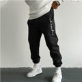 Pantaloni casual da uomo Valstrend, autunno, stampa minimalista, look rilassato, tessuto comodo, ideale per il tempo libero.
