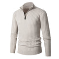 Maglione Valstrend a collo alto con zip, stile verticale e asimmetrico, in tessuto elegante, perfetto per look moderni e casual.