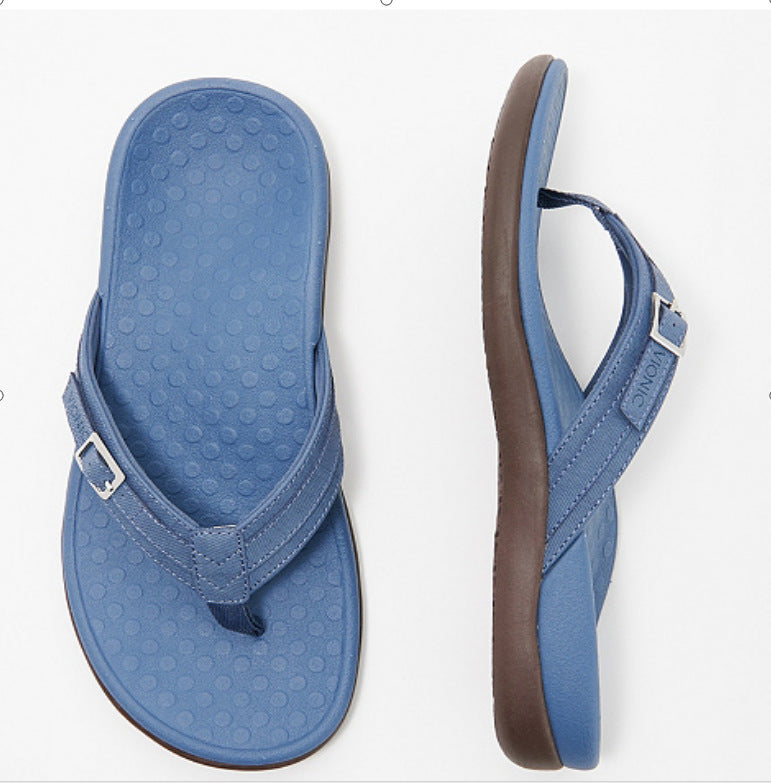 Infradito casual flat bottom in PU con dettagli metallici, donna, stile comodo e semplice, ideali per casa e relax.