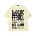 Large-Area Printed Lettered Casual T-shirt