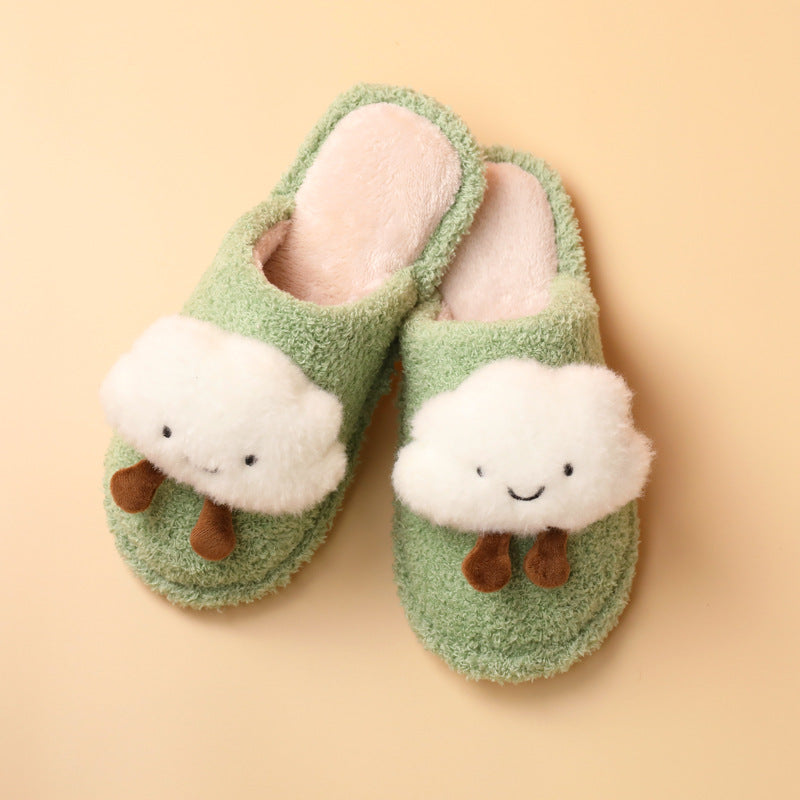 Women's Cute Fashion Clouds Non Slip Cotton Slippers