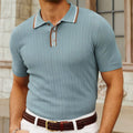 Maglione da uomo Valstrend shop a maniche corte, stile casual e semplice, in tessuto morbido e comodo, in colore neutro
