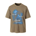Dark Letter Pattern Printed Short Sleeve