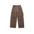 Pantaloni maschili con tasca tridimensionale e gamba dritta, colore solido, stile moderno e comodo, marchio Valstrend.